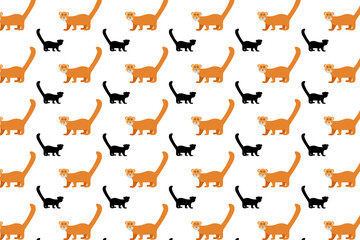 Flat Mongoose Mammal Animal Pattern Background