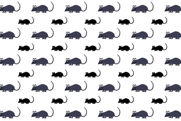 Flat Rat Animal Pattern Background