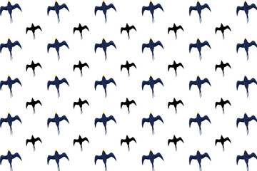 Flat Swallow Bird Pattern Background