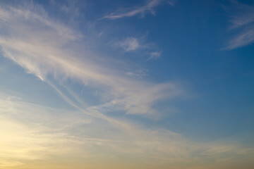 sky background and blurry clouds and lines in the sky