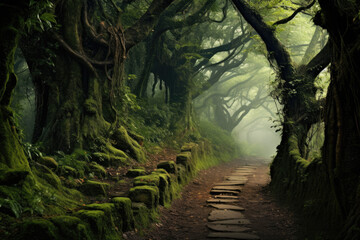 Fototapeta premium Enchanted Path Leading to Mystical Secrets