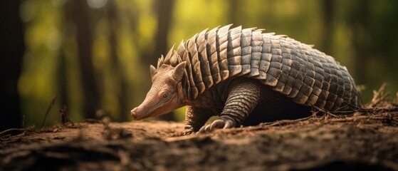 Armadillo closeup macro photo, animal 