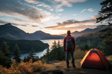 Fototapeta premium Camping in the mountains