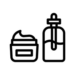 skin care line icon illustration vector graphic. Simple element illustration vector graphic, suitable for app, websites, and presentations isolated on white background