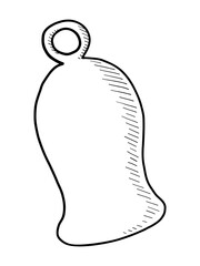 VECTOR ISOLATED ON A WHITE BACKGROUND DOODLE ILLUSTRATION OF A HYGIENIC MENSTRUAL CUP