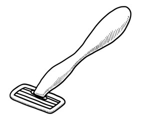 VECTOR ISOLATED ON A WHITE BACKGROUND DOODLE ILLUSTRATION OF A SHAVING MACHINE