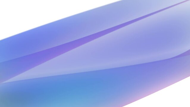Loopable 3D Animation - Colorful abstract background of a smooth wavy shape moving slowly in a loop on white background