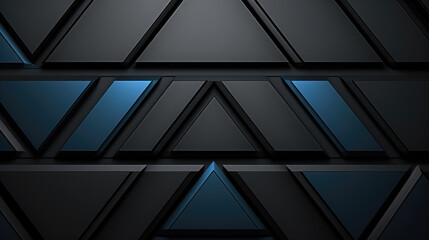 abstract wallpaper with black and blue triangles 