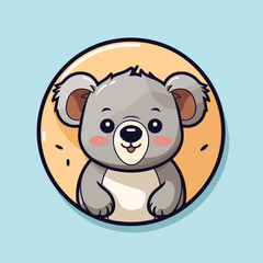 Koala. Koala hand-drawn comic illustration. Cute vector doodle style cartoon illustration.
