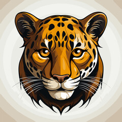 Jaguar. Jaguar hand-drawn comic illustration. Cute vector doodle style cartoon illustration.