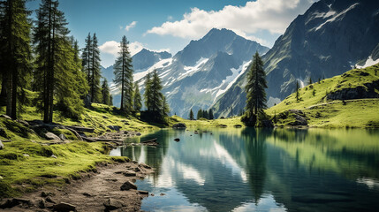 lake in the mountains