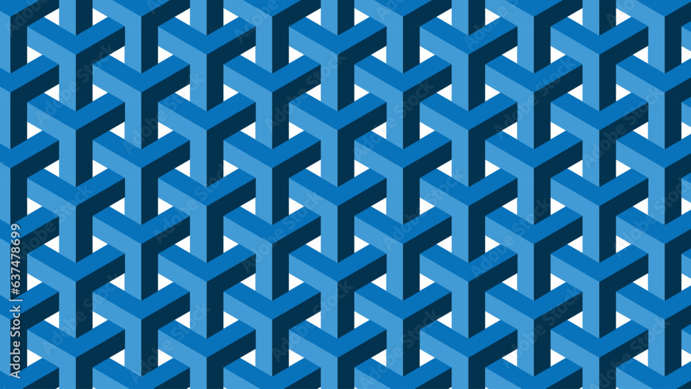 Aufkleber abstract isometric and geometric pattern design with black background. simple graphic design. trendy