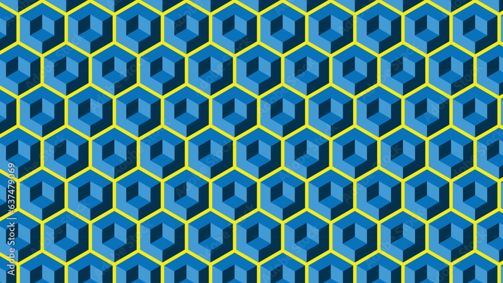 Poster abstract isometric and geometric pattern design with black background. simple graphic design. trendy