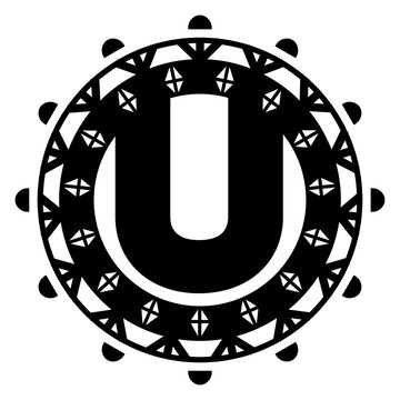 recommend clip art: Letter U Mandala