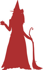 silhouette of a Witch Halloween
