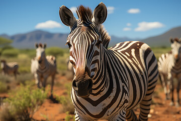 striped zebra in africa,african animals