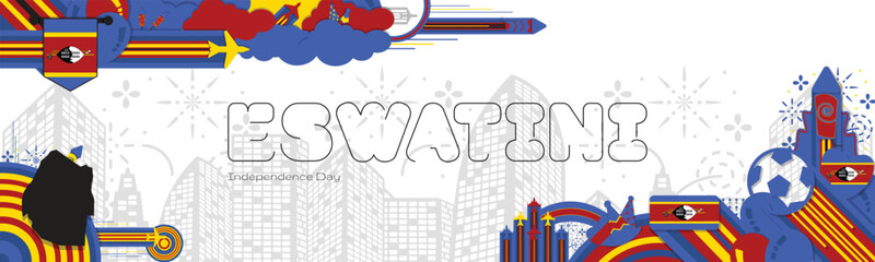 Happy Independence Day of Eswatini, illustration background design, Banner, social media template - Powered by Adobe