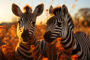 striped zebra in africa,african animals - obrazy, fototapety, plakaty