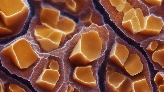 Abstract image of kidney stones under a microscope