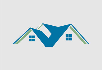 Real Estate House Icon Logo Design Vector Illustration
