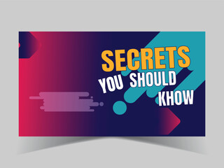 Obraz premium Premium Vector Business abstract YouTube and web banner thumbnail design eps