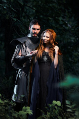 Fantasy and fairytale. Princess and warrior.