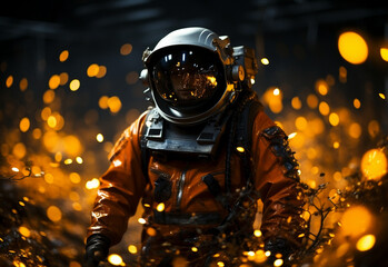 Naklejka premium portrait astronaut, generative ai