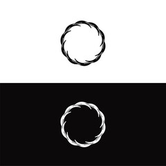 Round circular banner frames, borders  .Circle vector logo template design