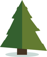 Christmas tree vector icon. Modern style fir symbol in color for holiday decoration