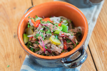 Fleisch Wurst Suppe Braten Schweinebraten schmalz 