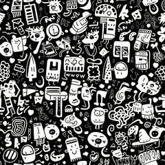 Obraz premium Seamless patterns with graffiti art