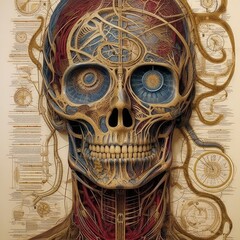 sztuka komputerowa przedstawiajaca ilustracje anatomi ciała człowieka, - obrazy, fototapety, plakaty