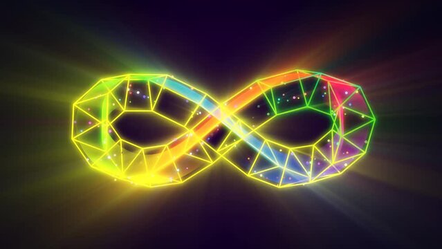 looped 3d animation rotating infinity sign