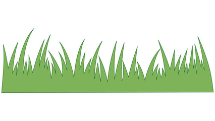 Juicy green grass on cartoon lawn, lawn green grass