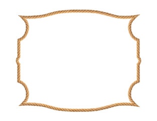 Rope in frame shape on white background