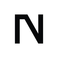 n alphabet square logo icon vector illustration eps
