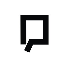 q alphabet square logo icon vector illustration eps
