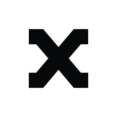 x alphabet square logo icon vector illustration eps