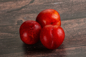Ripe sweet juicy red plum