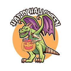 zombie dragon vector illustration design