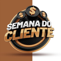 selo 3d ''semana do cliente''
