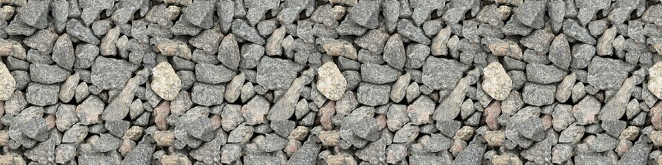 Seamless long banner, Top view, grey stone background.