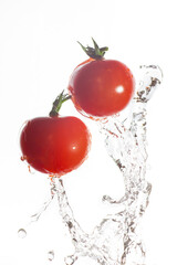 Fliegende Tomaten im Wasser 