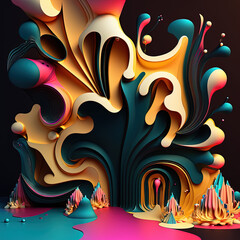 Obraz premium Abstraction. Digital art