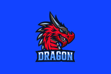 Dragon Head Logo Abstract Design Sports Style