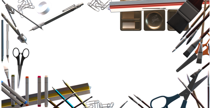 back to school matterials for make mockup premium png 