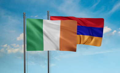 Armenia and Ireland flag