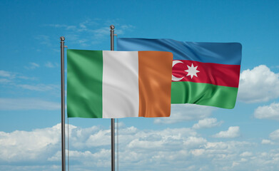 Azerbaijan and Ireland flag