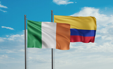 Colombia and Ireland flag