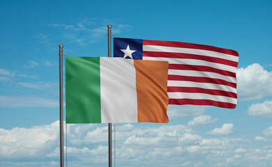 Liberia and Ireland flag